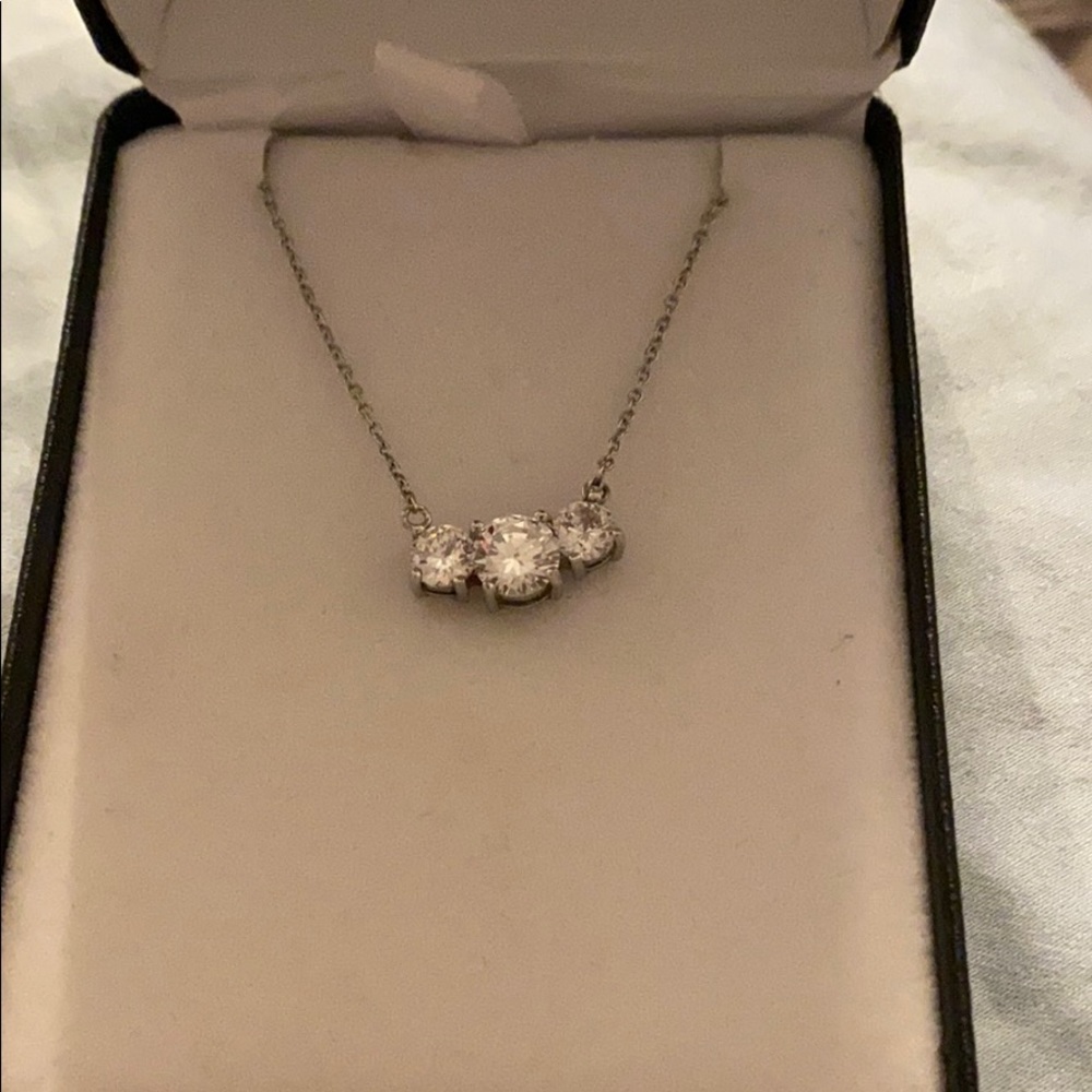 Silver and Swarovski necklace.  New in box